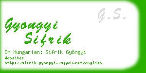 gyongyi sifrik business card