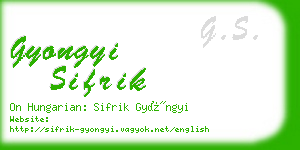 gyongyi sifrik business card